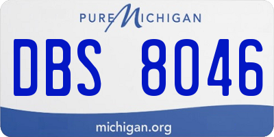 MI license plate DBS8046