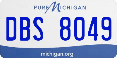 MI license plate DBS8049