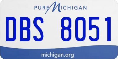 MI license plate DBS8051