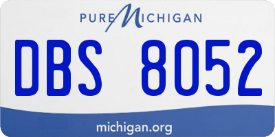 MI license plate DBS8052