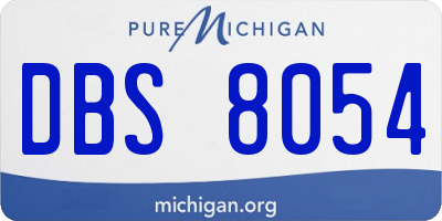 MI license plate DBS8054
