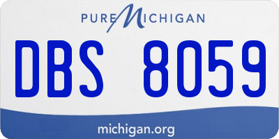 MI license plate DBS8059