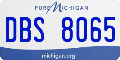 MI license plate DBS8065