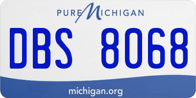 MI license plate DBS8068