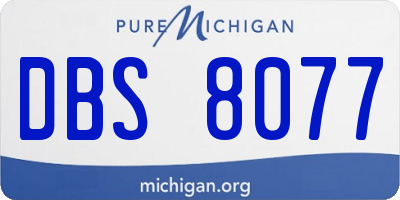 MI license plate DBS8077