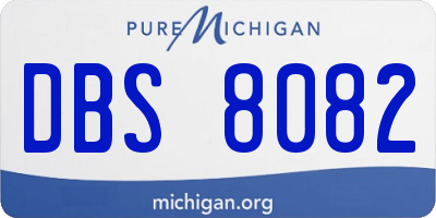 MI license plate DBS8082