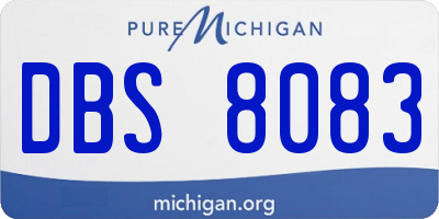 MI license plate DBS8083