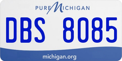 MI license plate DBS8085