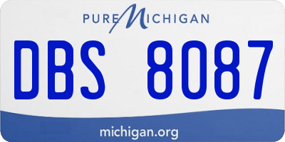 MI license plate DBS8087