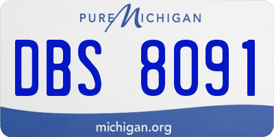 MI license plate DBS8091
