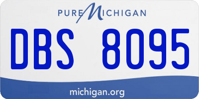 MI license plate DBS8095