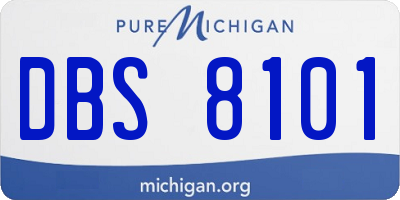 MI license plate DBS8101