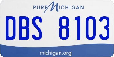 MI license plate DBS8103
