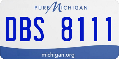 MI license plate DBS8111