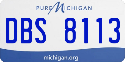 MI license plate DBS8113