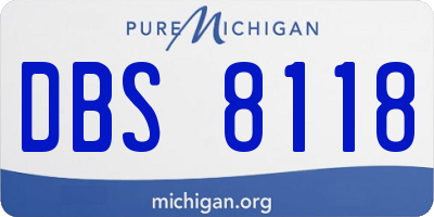 MI license plate DBS8118