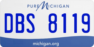 MI license plate DBS8119
