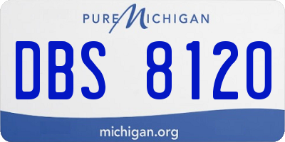 MI license plate DBS8120