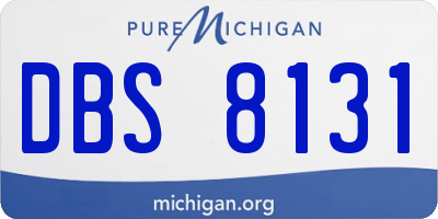 MI license plate DBS8131
