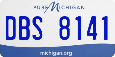 MI license plate DBS8141