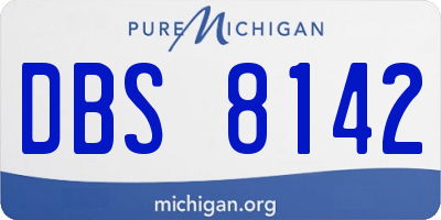 MI license plate DBS8142