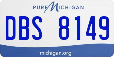 MI license plate DBS8149