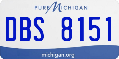 MI license plate DBS8151