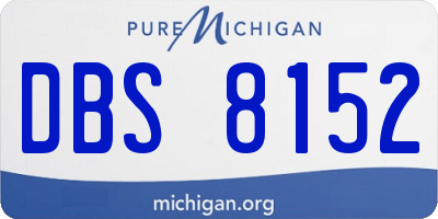 MI license plate DBS8152