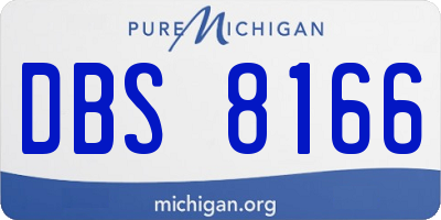 MI license plate DBS8166