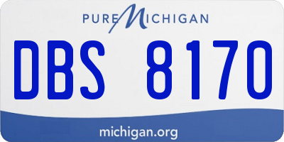 MI license plate DBS8170