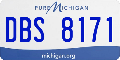 MI license plate DBS8171