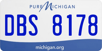 MI license plate DBS8178
