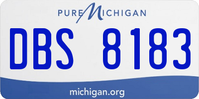 MI license plate DBS8183