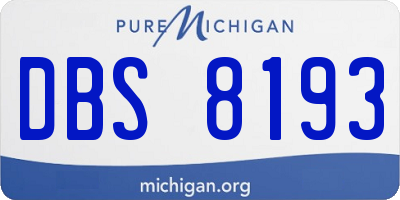 MI license plate DBS8193