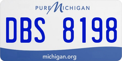 MI license plate DBS8198
