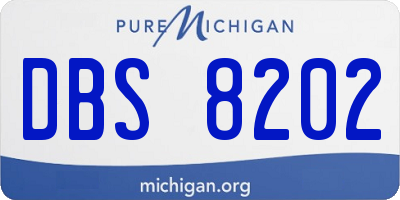 MI license plate DBS8202