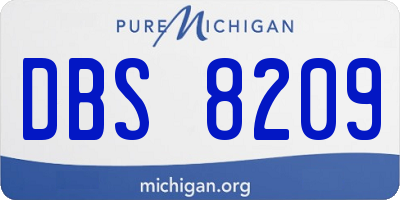 MI license plate DBS8209