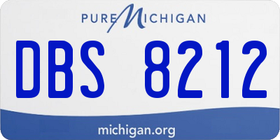 MI license plate DBS8212