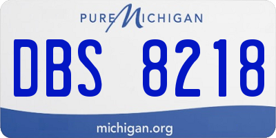 MI license plate DBS8218