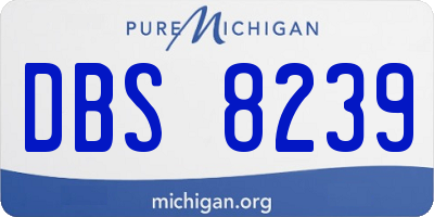 MI license plate DBS8239