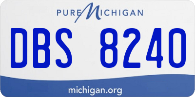 MI license plate DBS8240