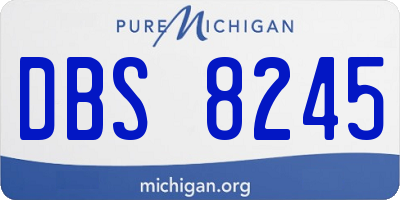 MI license plate DBS8245