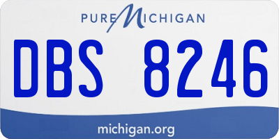 MI license plate DBS8246
