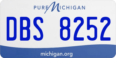 MI license plate DBS8252