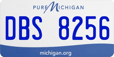 MI license plate DBS8256