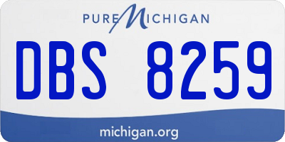 MI license plate DBS8259