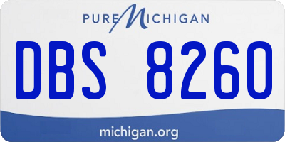 MI license plate DBS8260