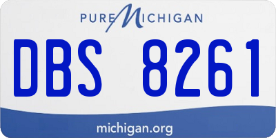 MI license plate DBS8261
