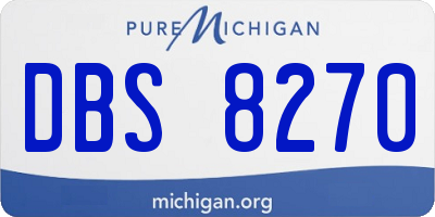 MI license plate DBS8270