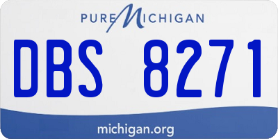 MI license plate DBS8271